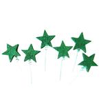 Pinches gibré estrellas verdes 6u